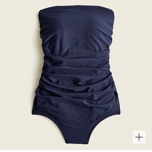 J. Crew Other - NWT J Crew Ruched bandeau one-piece swimsuit size 6
